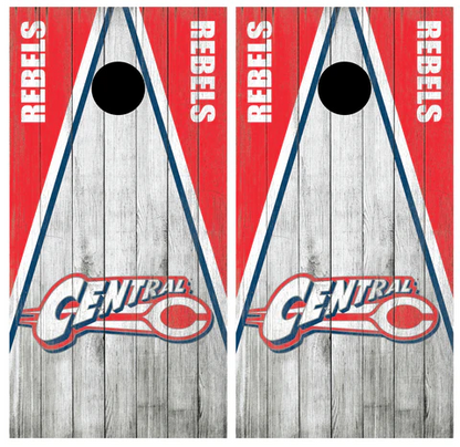 CENTRAL REBELS CORNHOLE BOARD WRAPS