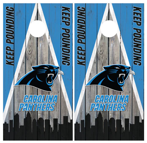 CAROLINA PANTHERS CORNHOLE BOARD WRAPS