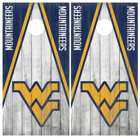 WEST VIRGINIA MOUNTAINEERS CORNHOLE BOARD WRAPS